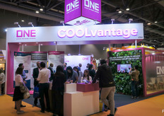 Busy conversation at the stand of ONE.